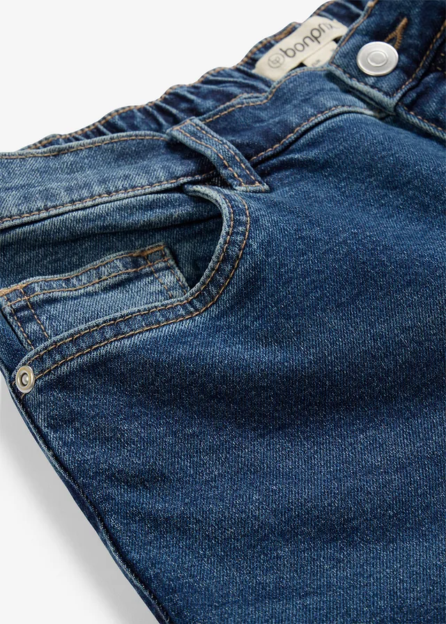 Mom jeans high waist, cropped • donkerblauw denim used • product-page.page-title-suffix