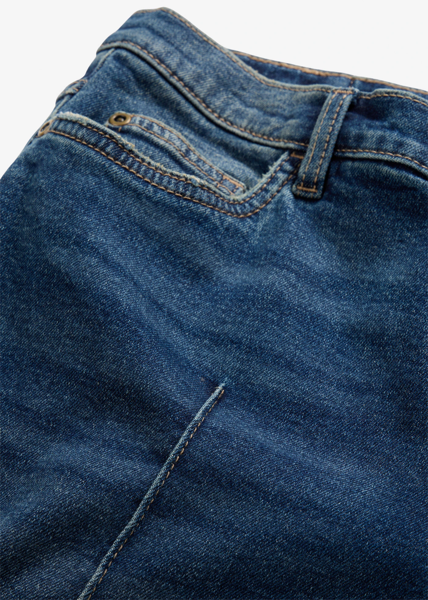 Džíny Wide Leg, Mid Waist, Full Lenght • tmavě modrý denim used • bonprix obchod