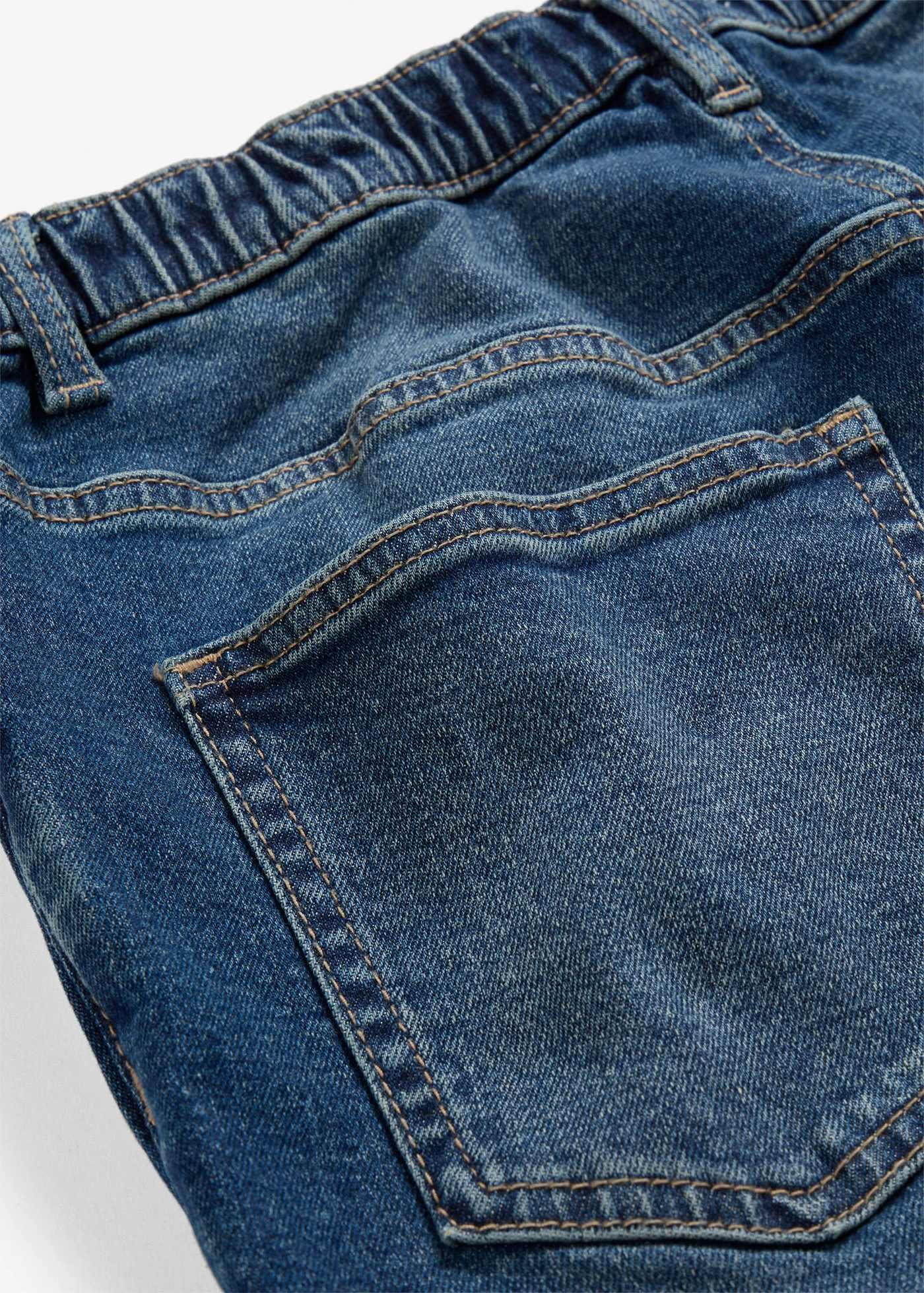 Jean large et droit, taille haute • bleu foncé denim used • Boutique bonprix