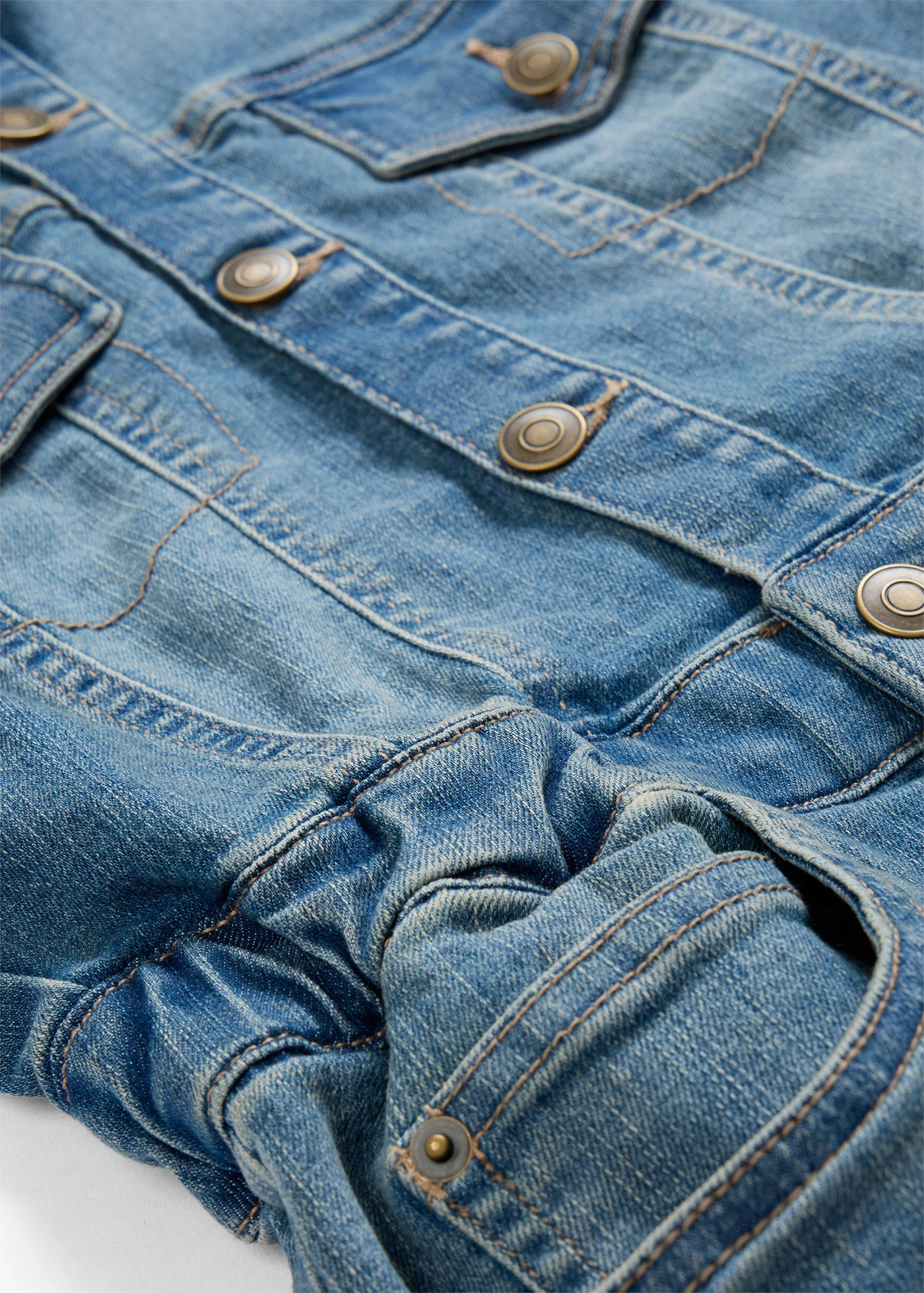 Robe en jean • bleu moyen denim used • Boutique bonprix