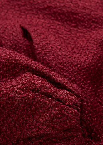 Bluzon din fir bouclé moale • roșu rubiniu • magazin bonprix