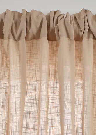 Rideau en coton (1 pce) • taupe • Boutique bonprix