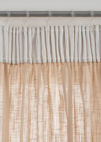 Rideau en coton (1 pce) • taupe • Boutique bonprix