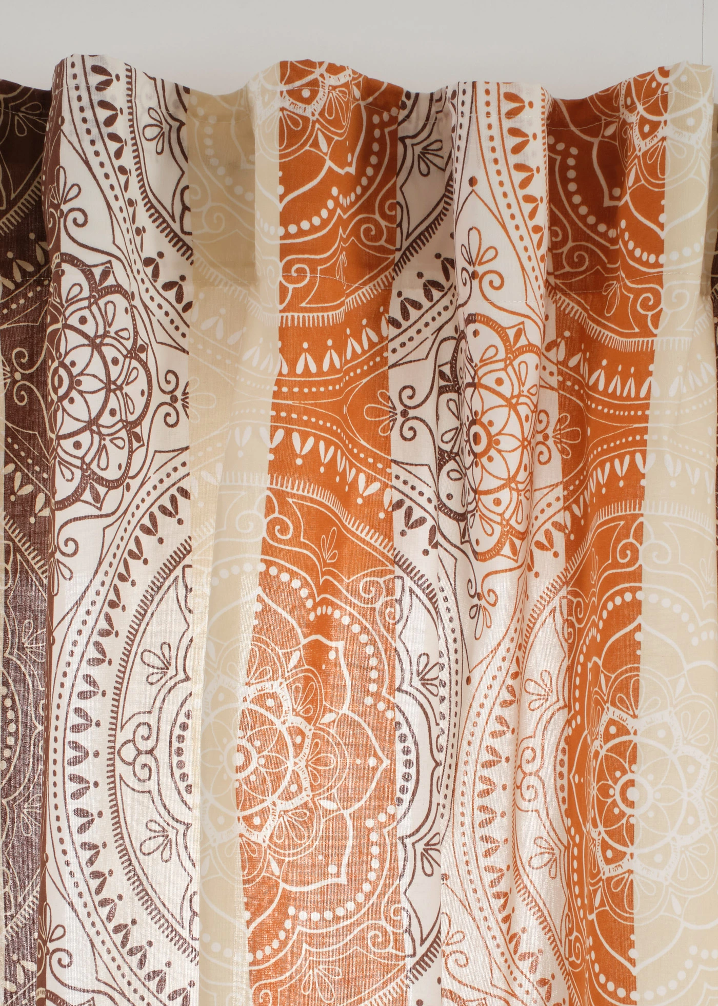 Gordijn met strepen van gerecycled polyester ( 1 stuk) • donkeroranje-donkerrood • bonprix online shop