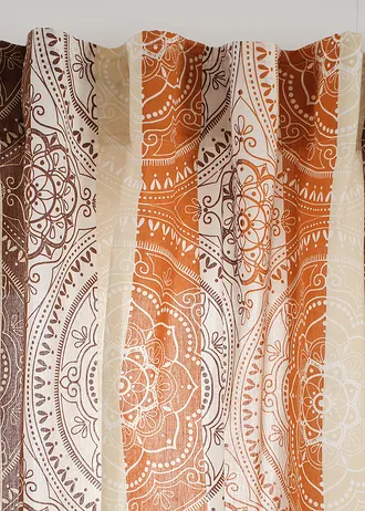 Gordijn met strepen van gerecycled polyester ( 1 stuk) • donkeroranje-donkerrood • bonprix online shop