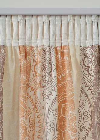 Rideau avec rayures (1 pce) • orange foncé-rouge foncé • Boutique bonprix