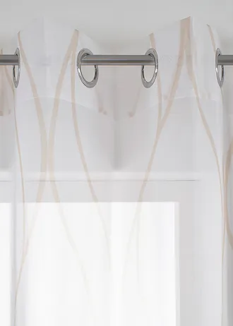 Voilage vagues (1 pce), aussi en XXL • blanc-sable • Boutique bonprix