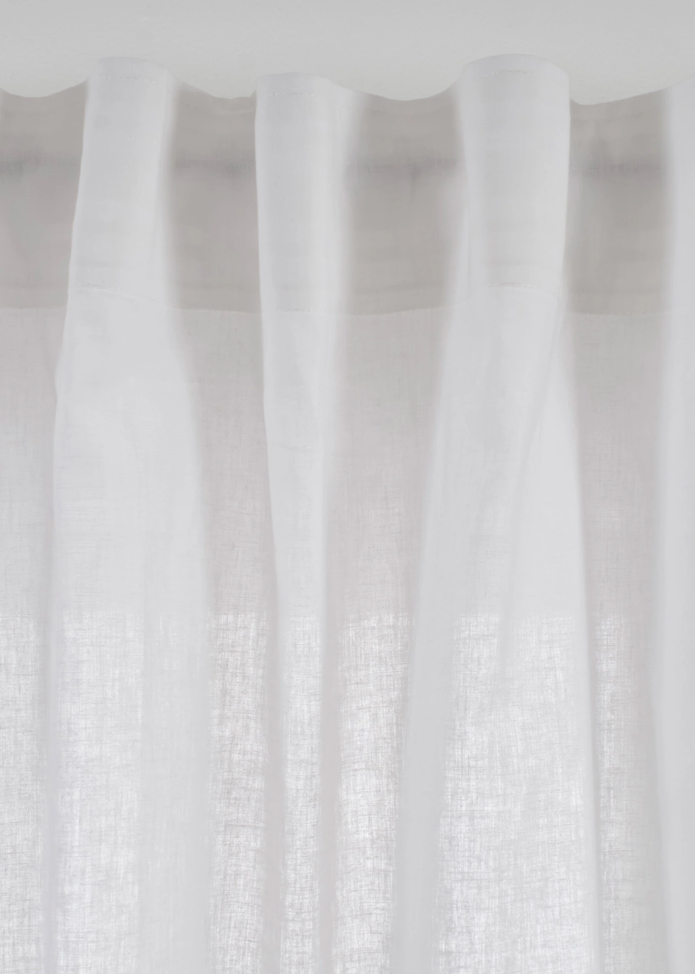 Rideau en lin et coton (1 pce) • blanc • Boutique bonprix