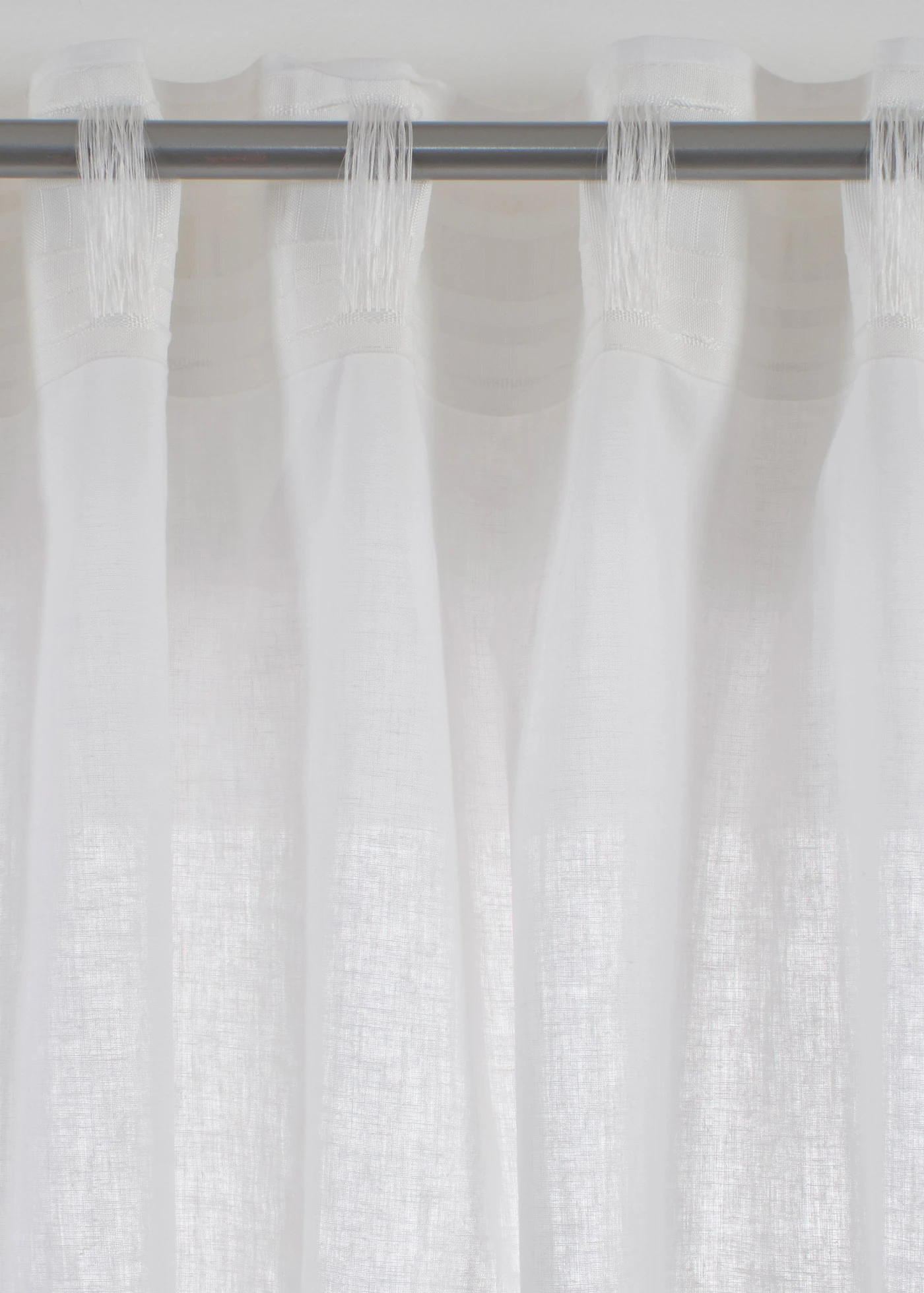 Rideau en lin et coton (1 pce) • blanc • Boutique bonprix