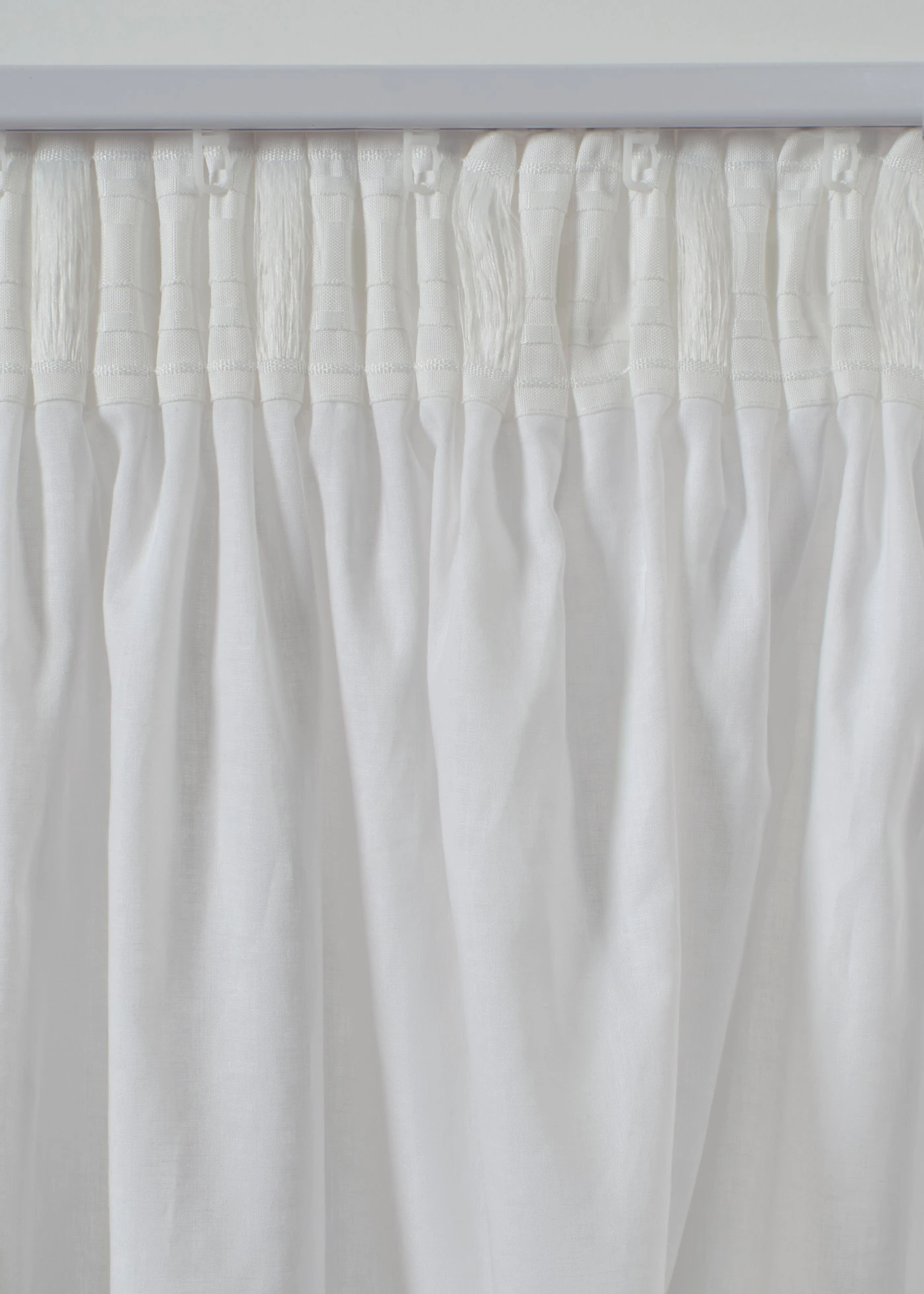 Rideau en lin et coton (1 pce) • blanc • Boutique bonprix