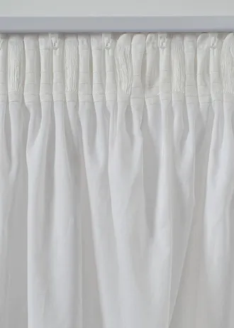 Rideau en lin et coton (1 pce) • blanc • Boutique bonprix