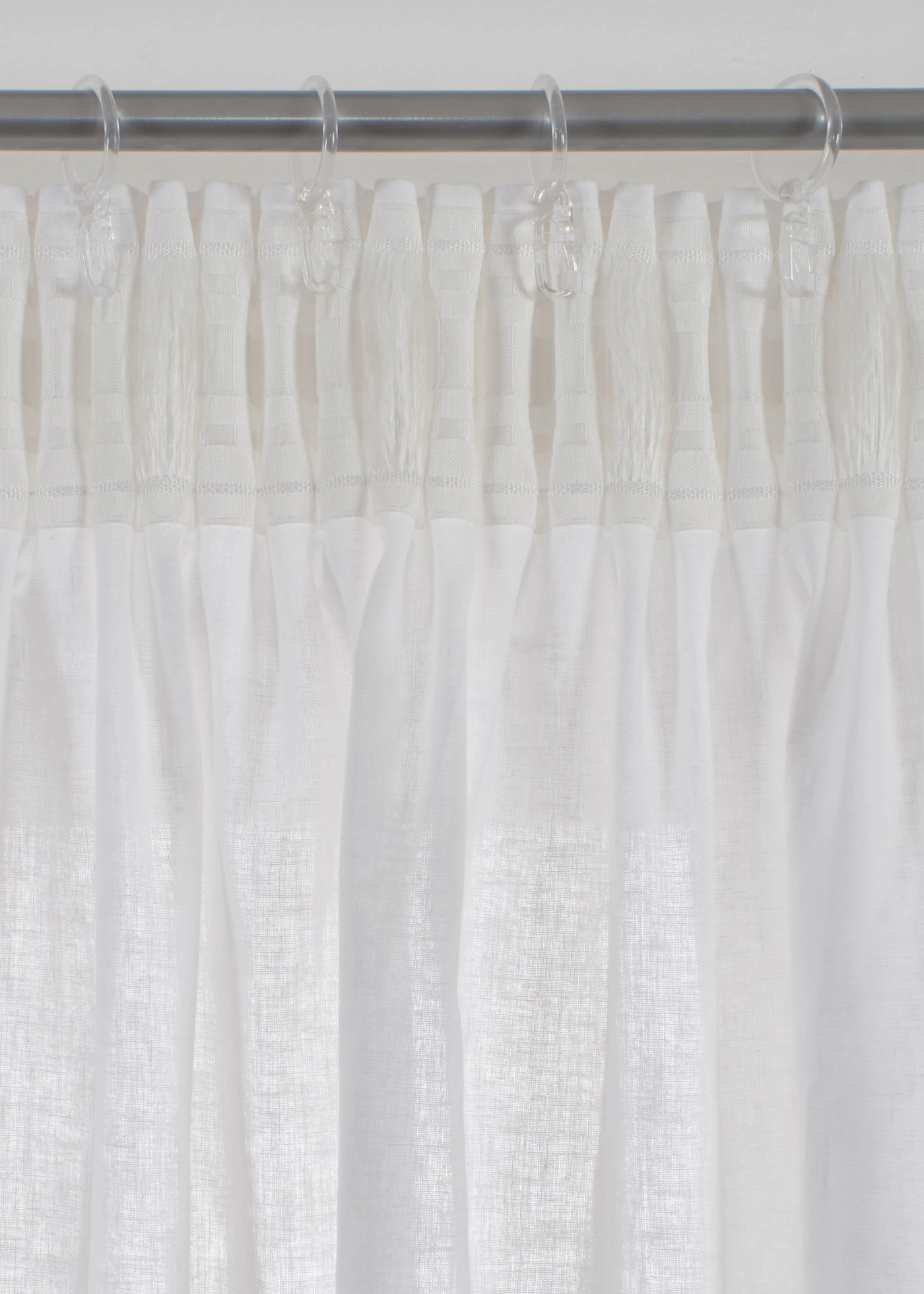 Rideau en lin et coton (1 pce) • blanc • Boutique bonprix