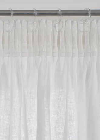 Rideau en lin et coton (1 pce) • blanc • Boutique bonprix