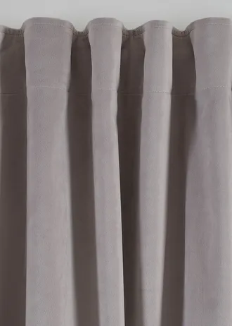 Rideau occultant et thermique au toucher velouté (1 pce) • gris clair • Boutique bonprix