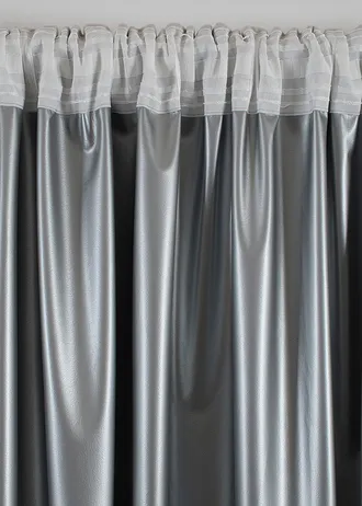 Rideau occultant et thermique au toucher velouté (1 pce) • gris clair • Boutique bonprix