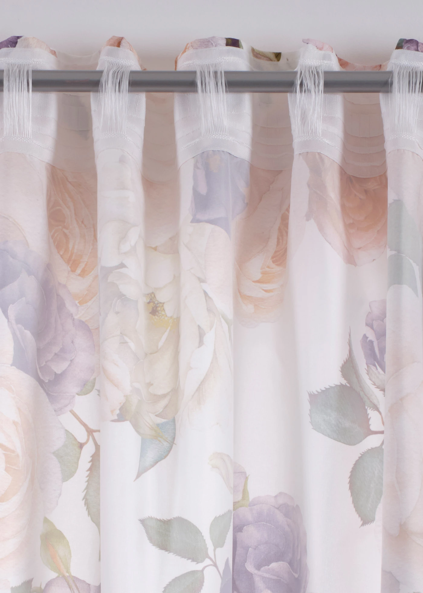 Draperie (set/2 buc.) • crem/portocaliu înflorat • magazin bonprix