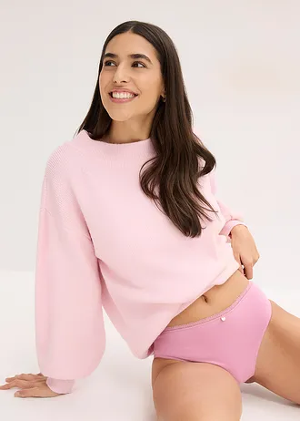 Maxi női alsó csipkével (4 db-os csomag), szín: fekete+mályva