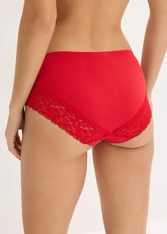 Chilot panty cu dantelă (set/4 buc.) • roșu-salsa • magazin bonprix