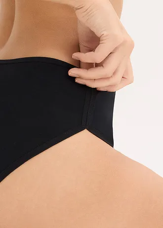 Figi maxi panty z bawełny organicznej (4 pary) • czarny • sklep bonprix