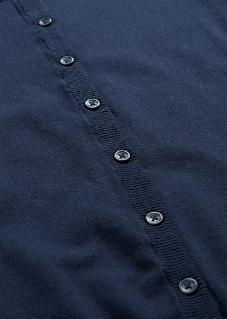 Fijngebreid vest, Kleur: donkerblauw