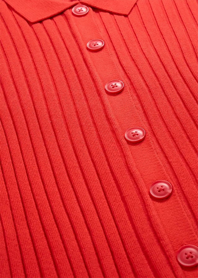 Gilet fluide en maille côtelée • fraise • product-page.page-title-suffix