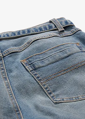 Jean large taille mi-haute, long • bleu moyen denim used • Boutique bonprix