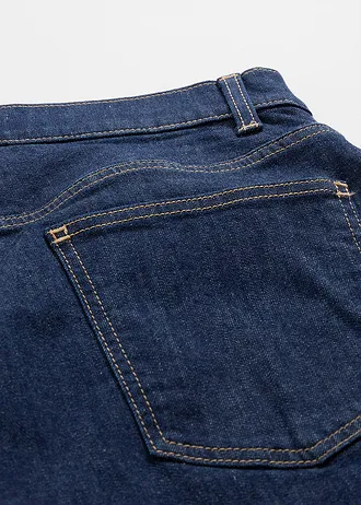 Blugi Loose Straight Mid Waist, Full Length • bleumarin denim uzat • magazin bonprix