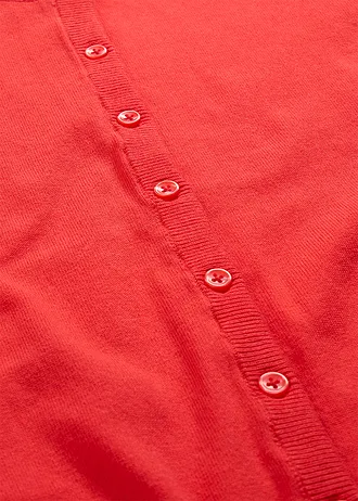 Fijngebreid vest • aardbeirood • bonprix online shop