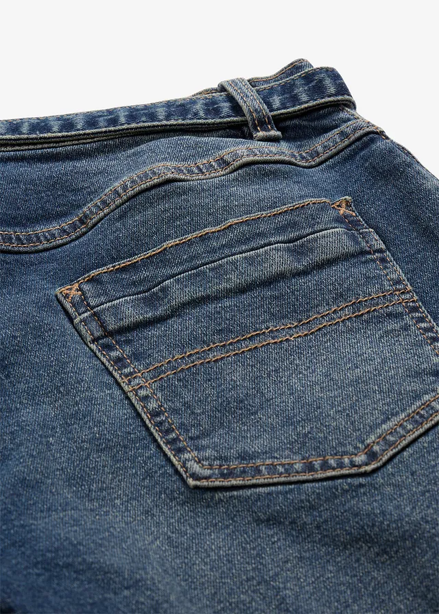 Džínsy wide-leg, stredná výška pásu • tmavomodrá denim used • obchod bonprix