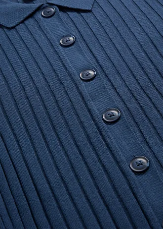 Geribd vest in een soepele viscosemix • donkerblauw • bonprix online shop