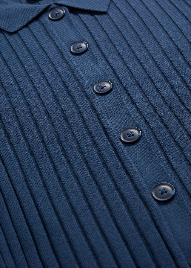 Gilet fluide en maille côtelée • bleu foncé • product-page.page-title-suffix