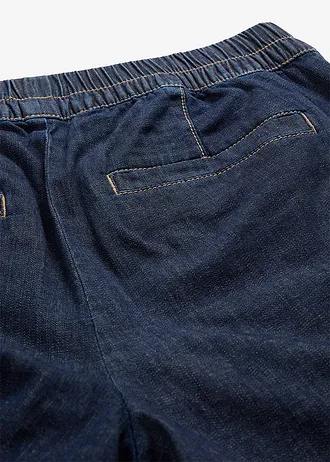 Barrel farmer, Mid Waist, kényelmes derékpánttal • mélykék denim, mosatlan • bonprix áruház