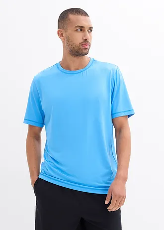 T-shirt de sport texturé, Couleur: bleu brillant