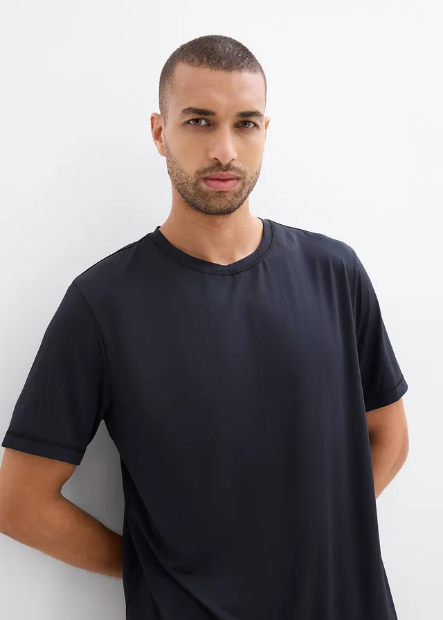 Bluză sport cu aspect texturat • negru • magazin bonprix
