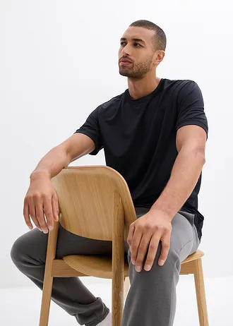 T-shirt de sport texturé • noir • Boutique bonprix