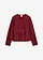 Blouse met lussen, Kleur: robijnrood