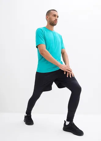 T-shirt de sport texturé, Couleur: émeraude