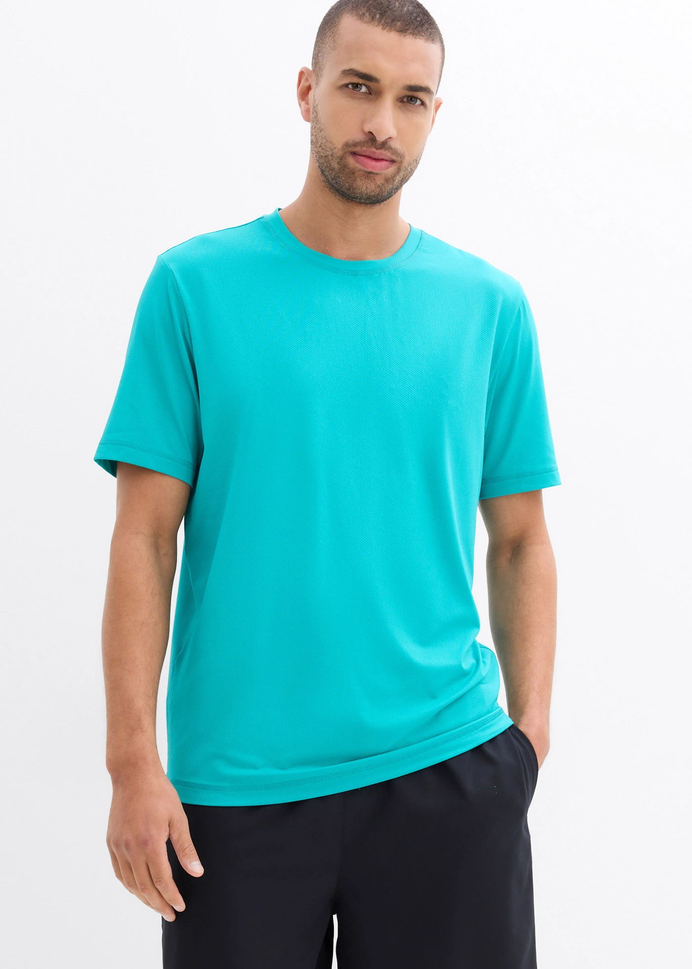 Sportshirt met structuur look • smaragd • bonprix online shop