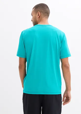 T-shirt de sport texturé, Couleur: émeraude