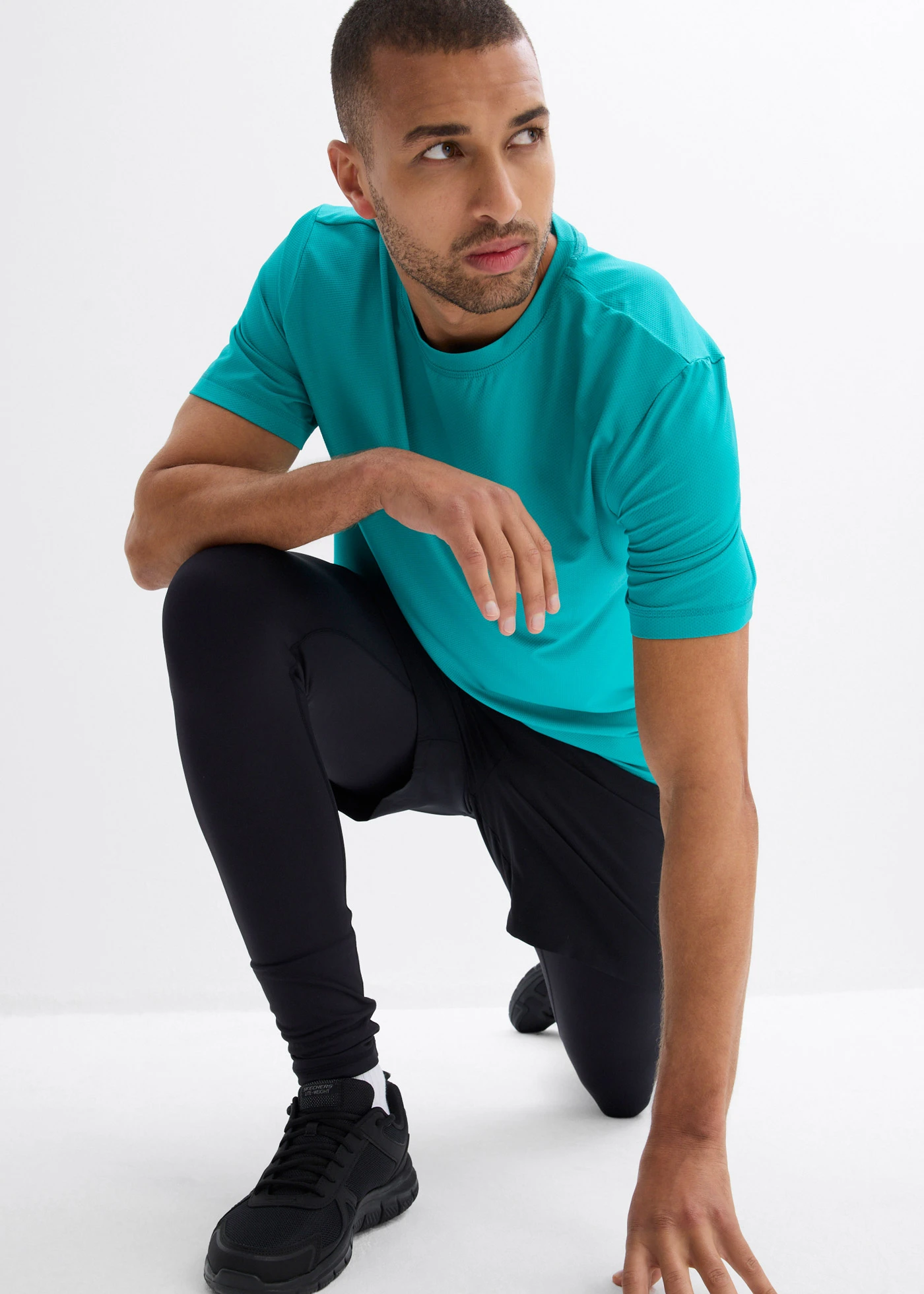 Sportshirt met structuur look • smaragd • bonprix online shop