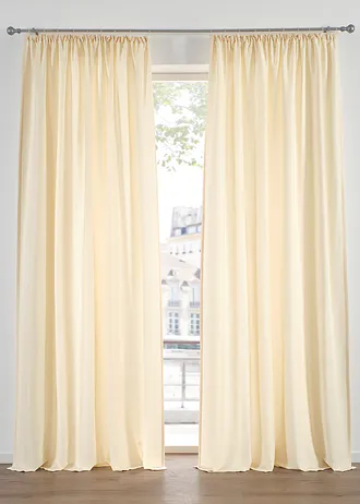 Lot de 2 rideaux en microfibre, Couleur: champagne