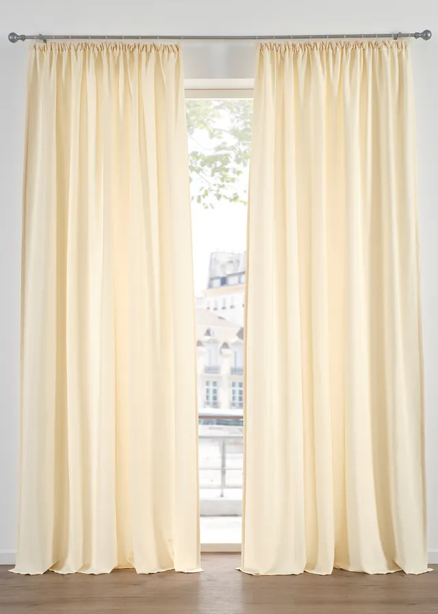Gordijnen van microvezel (2 stuks) • champagnekleur • bonprix online shop