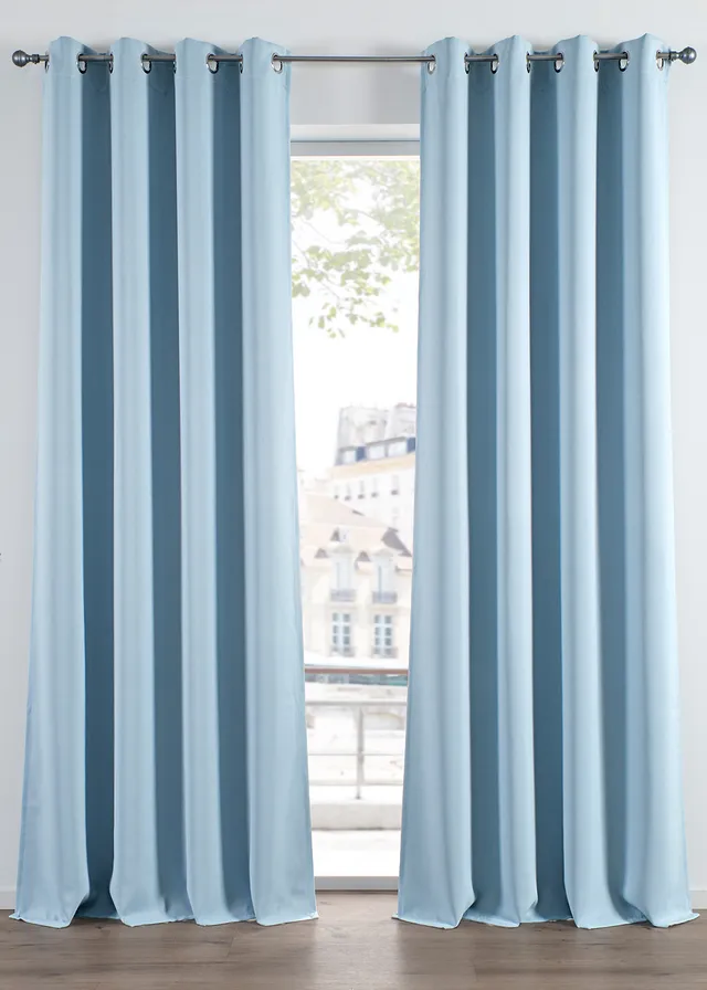 Rideau obscurcissant (1 pce), nombreuses tailles • bleu poudré • Boutique bonprix