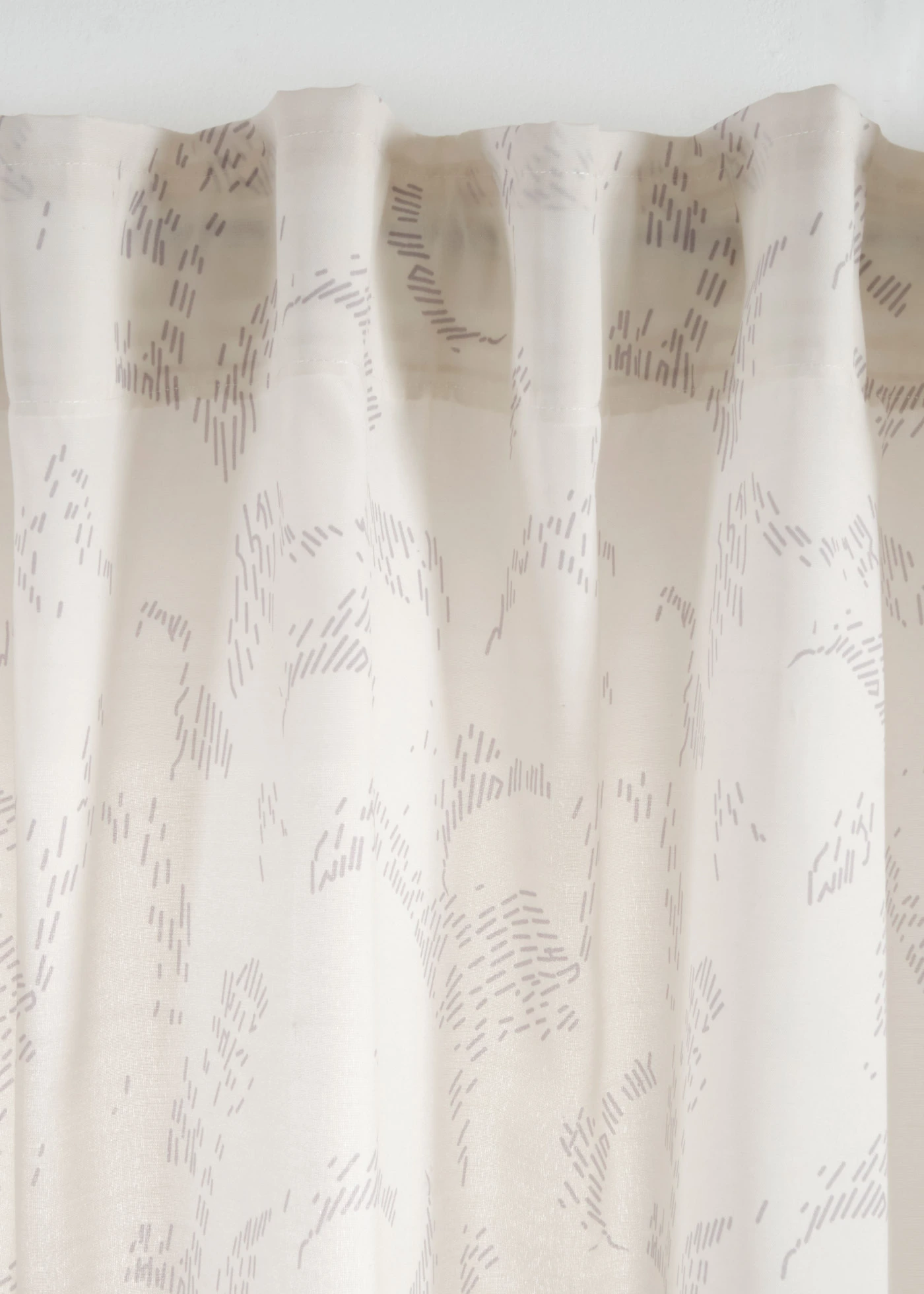 Félig áttetsző függöny, extra hosszú változatban is • krém-szürke • bonprix áruház