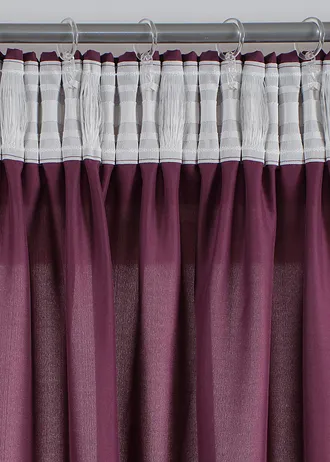 Gordijnen van microvezel (2 stuks) • aubergine • bonprix online shop