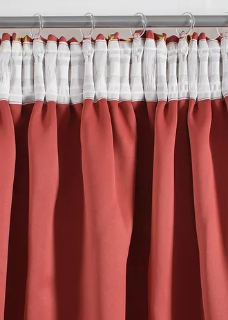 Draperie opacă suprafața lucios (1 buc.) • maro-marsala/auriu • magazin bonprix