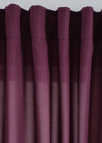Gordijnen van microvezel (2 stuks) • aubergine • bonprix online shop