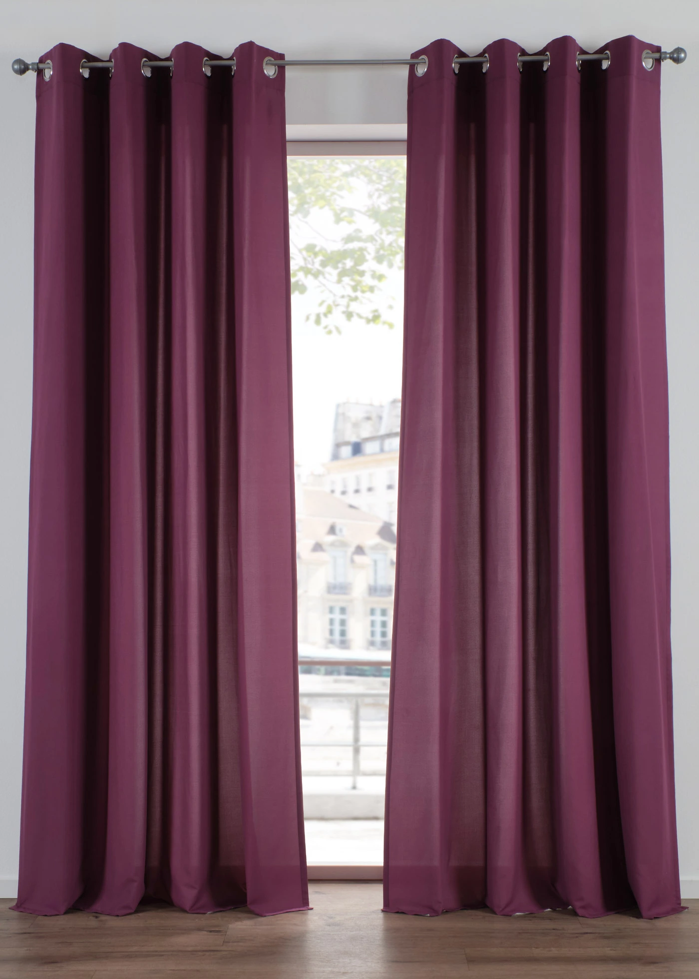Rideau en microfibre (2 pces) • aubergine • Boutique bonprix