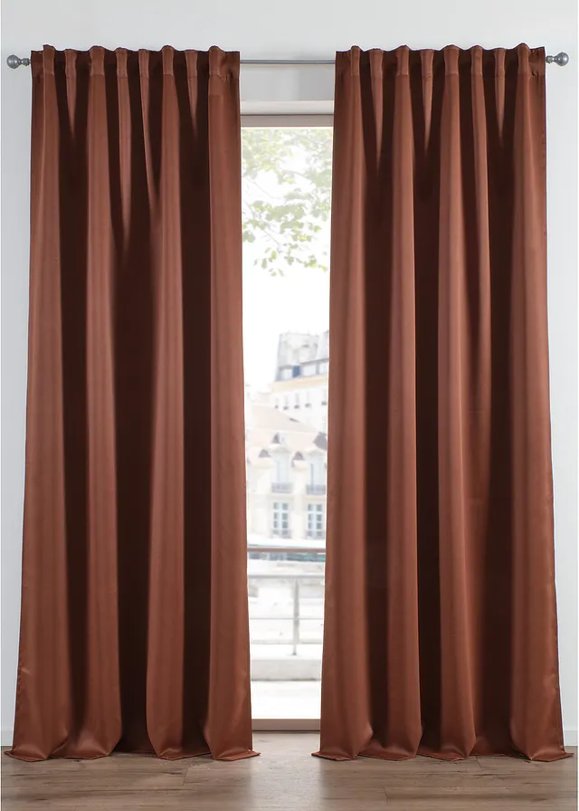 Rideau obscurcissant (1 pce), nombreuses tailles • marron foncé • Boutique bonprix