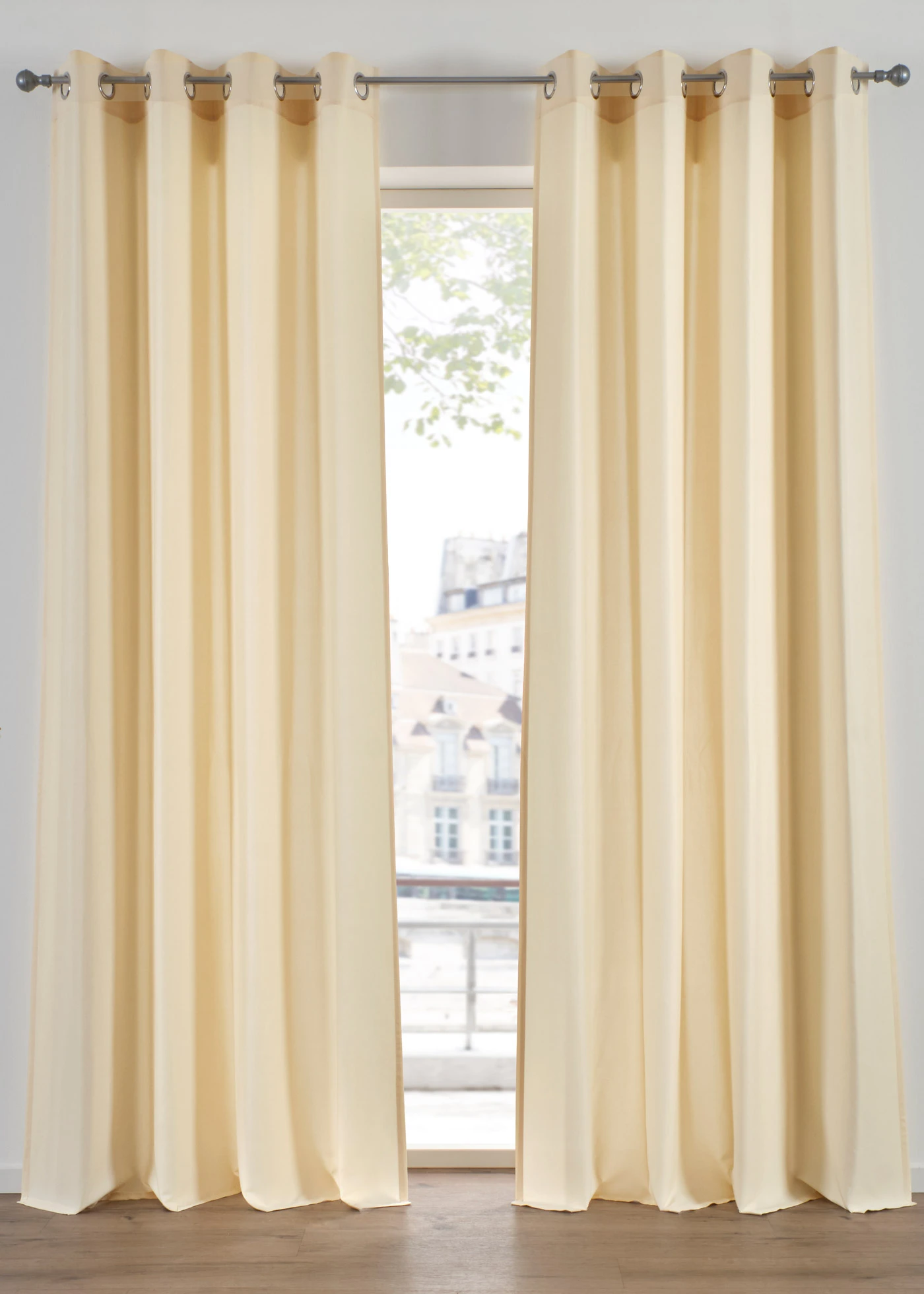 Gordijnen van microvezel (2 stuks) • champagnekleur • bonprix online shop